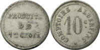 Frankreich 10 Centimes Münze, Comptoirs Albertins, Albert, SS, Aluminium -