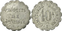 Frankreich 10 Centimes Münze, Comptoirs Albertins, Albert, SS, Aluminium -