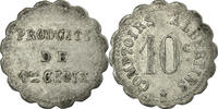 Frankreich 10 Centimes Münze, Comptoirs Albertins, Albert, SS, Aluminium -
