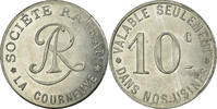 Frankreich 10 Centimes Münze, Société RATEAU, La Courneuve, VZ, Aluminium -