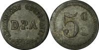 Frankreich 5 Centimes Münze, Ville de Castres, Castres, SS+, Zinc -