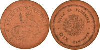Frankreich 10 Centimes Münze, Ville de Fourmies, Fourmies, S+, Cardboard -