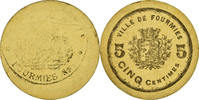 Frankreich 5 Centimes Münze, Ville de Fourmies, Fourmies, SS, Cardboard -