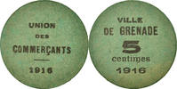 Frankreich 5 Centimes Münze, Union des Commerçants, Grenade, VZ -