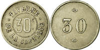 Frankreich 30 Centimes Münze, Taverne de la Capitale, Paris, SS, Maillechort -