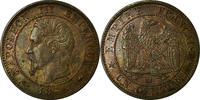Frankreich Centime Münze, Napoleon III, Marseille, Rare, VZ, Bronze -