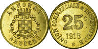 Frankreich 25 Centimes Münze, Union Commerciale et Industrielle, Annonay -