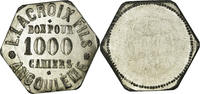 Frankreich Bon pour 1000 cahiers Münze, L. Lacroix Fils, Angoulême, SS -