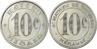 Frankreich 10 Centimes Münze, Maison RIGAIL, Saint-Mathieu-de-Tréviers, UNZ -