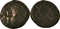Half Follis Münze, Tiberius II Constantine, Constantinople, S -