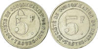Frankreich 5 Francs Münze, Société de Consommation de l'Est, Troyes, SS+ -