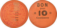 Frankreich 10 Centimes Münze, Société Horme et Buire, Lyon, SS+, Cardboard -