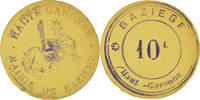 Frankreich 10 Centimes Münze, Mairie de Baziège, Baziège, VZ, Cardboard -