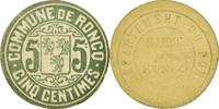 Frankreich 5 Centimes Münze, Commune de Roncq, Roncq, VZ, Cardboard -