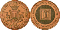 Frankreich 10 Centimes Münze, Comité de Défense des Intérêts du Commerce Toulois -