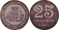 Frankreich 25 Centimes Münze, Ville de Villeneuve-sur-Lot, Villeneuve-sur-Lot, 25 -