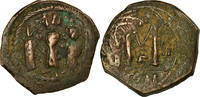 Follis Münze, Heraclius, with Martina and Heraclius Constantine -