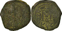 Follis Münze, Heraclius, with Heraclius Constantine, Kyzikos, S+ -