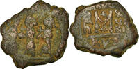 Follis Münze, Heraclius, with Martina and Heraclius Constantine -