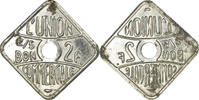 Frankreich 2 Francs Münze, L’Union Commerciale, Meaux, SS+, Aluminium -