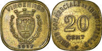 Frankreich 20 Centimes Münze, Union Commerciale et Industrielle, Vincennes -