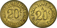 Frankreich 20 Centimes Münze, Cie des Chemins de Fer à Voie Etroite, Saint-Etienne, 20 -