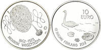 Finnland 10 Euro Henrik Wigstr, STGL, Silber, KM:179 -