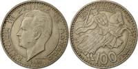 Monaco 100 Francs, Cent Münze, Rainier III, SS+, Copper-nickel, KM:133 -
