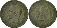 Frankreich 10 Centimes Münze, Napoleon III, Napoléon III, Paris, S+ -