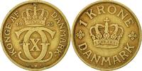 Dänemark Krone Münze, Christian X, Copenhagen, SS, Aluminum-Bronze -