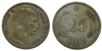Dänemark 25 Öre Münze, Christian IX, Copenhagen, SS, Silber, KM:796.2 -