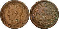 Monaco Decime Münze, Honore V, S, Kupfer, KM:97.1 -
