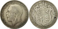 Großbritannien 1/2 Crown Münze, George V, S, Silber, KM:818.1a -