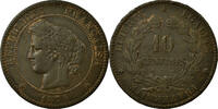 Frankreich 10 Centimes FRANCE, Cérès, Bordeaux, KM #815.2, Bronze, Gadour -