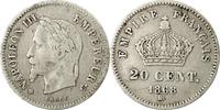 Frankreich 20 Centimes Münze, Napoleon III, Napoléon III, Strasbourg -