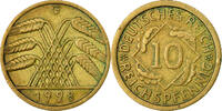 Deutschland, Weimarer Republik 10 Reichspfennig Münze, Karlsruhe, SS -