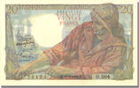 Frankreich 20 Francs Geldschein, 20 F 1942-1950 ''Pêcheur'' -