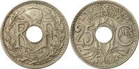 Frankreich 25 Centimes Münze, Lindauer, VZ, Nickel-Bronze, KM:867b, Le -