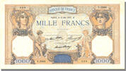 Frankreich 1000 Francs Geldschein, 1 000 F 1927-1940 ''Cérès et Mercure'' -