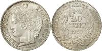 Frankreich 20 Centimes Münze, Cérès, Paris, UNZ, Silber, KM:758.1 -