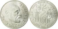 Frankreich 100 Francs Münze, Germinal, UNZ, Silber, KM:957, Le -