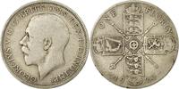 Großbritannien Florin, Two Shillings Münze, George V, S+, Silber -