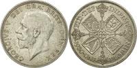 Großbritannien Florin, Two Shillings Münze, George V, VZ, Silber -