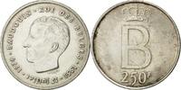 Belgien 250 Francs, 250 Frank Brussels, UNZ, Silber, KM:157.2 -