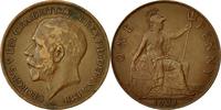 Großbritannien Penny Münze, George V, SS, Bronze, KM:810 -