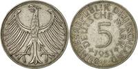 Bundesrepublik Deutschland 5 Mark Münze, Stuttgart, SS, Silber -