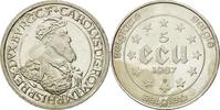 Belgien 5 Ecu Münze, SS, Silber, KM:166 -