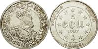 Belgien 5 Ecu Münze, S, Silber, KM:166 -