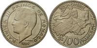 Monaco 100 Francs, Cent Münze, Rainier III, VZ, Copper-nickel, KM:133 -