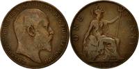 Großbritannien Penny Münze, Edward VII, SS, Bronze, KM:794.2 -